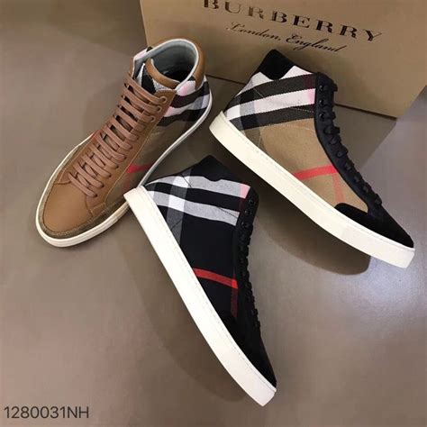 burberry mens high top trainers|Burberry boots for men.